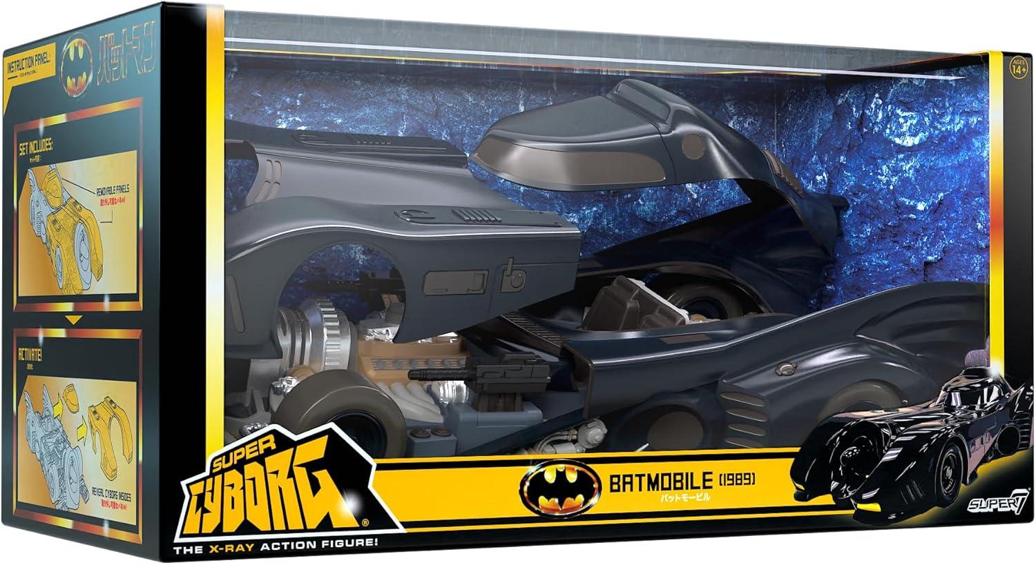 Super7 Batman Super Cyborg Full Color 1989 Batmobile Figure