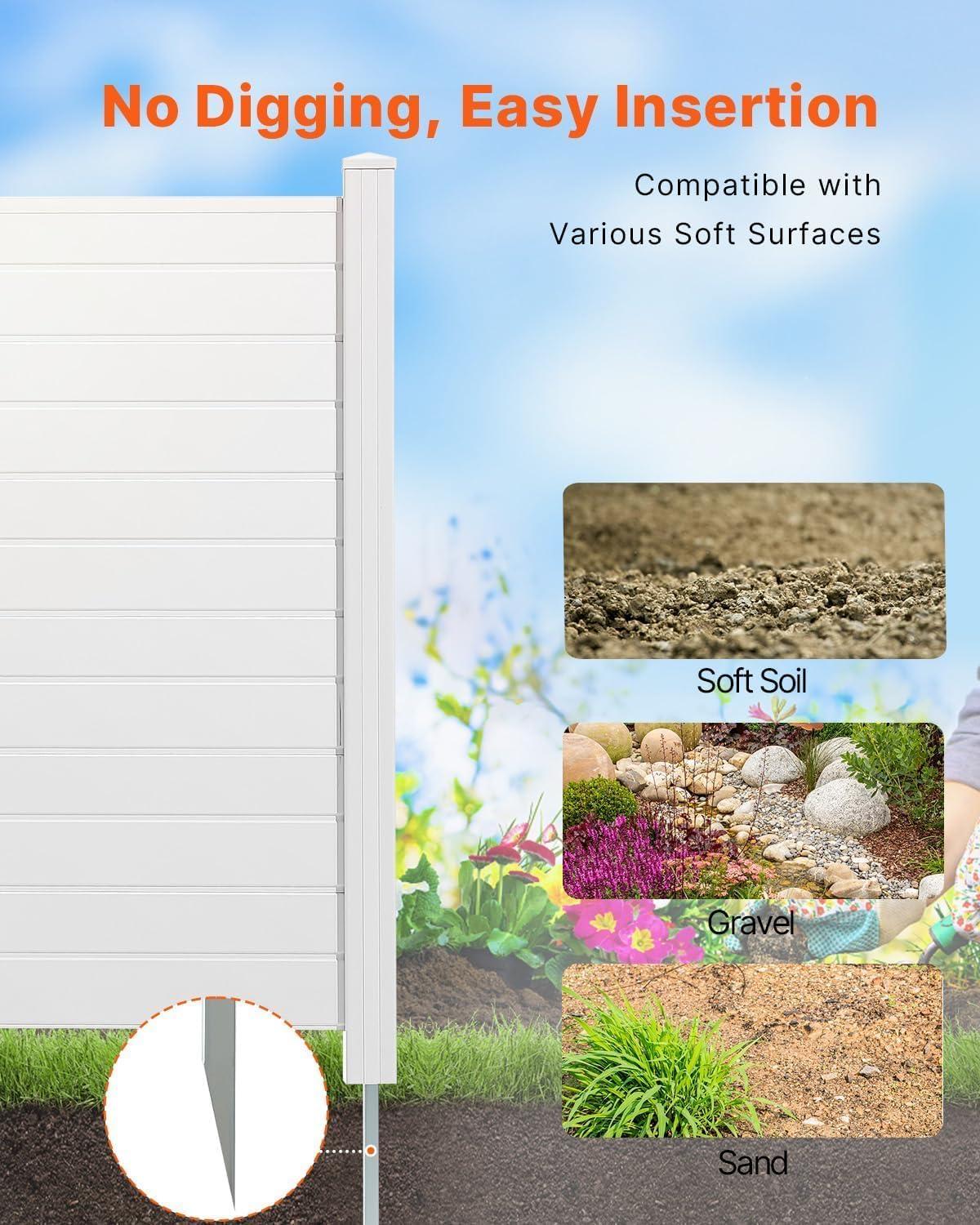 VEVOR 4 ft. H x 4 ft. W Outdoor Privacy Screens 2 Panels