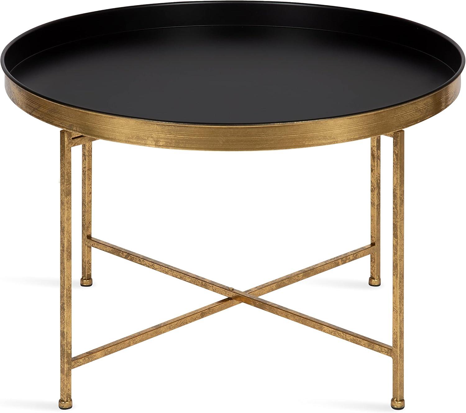 Kate and Laurel Celia Round Metal Coffee Table