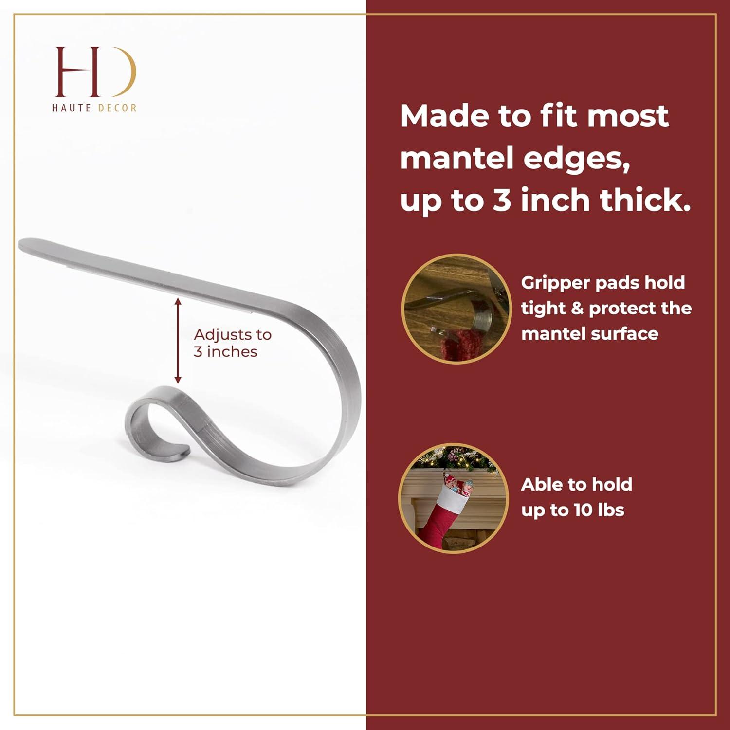 Haute Decor Mantleclip Stocking Holder (Set of 2)