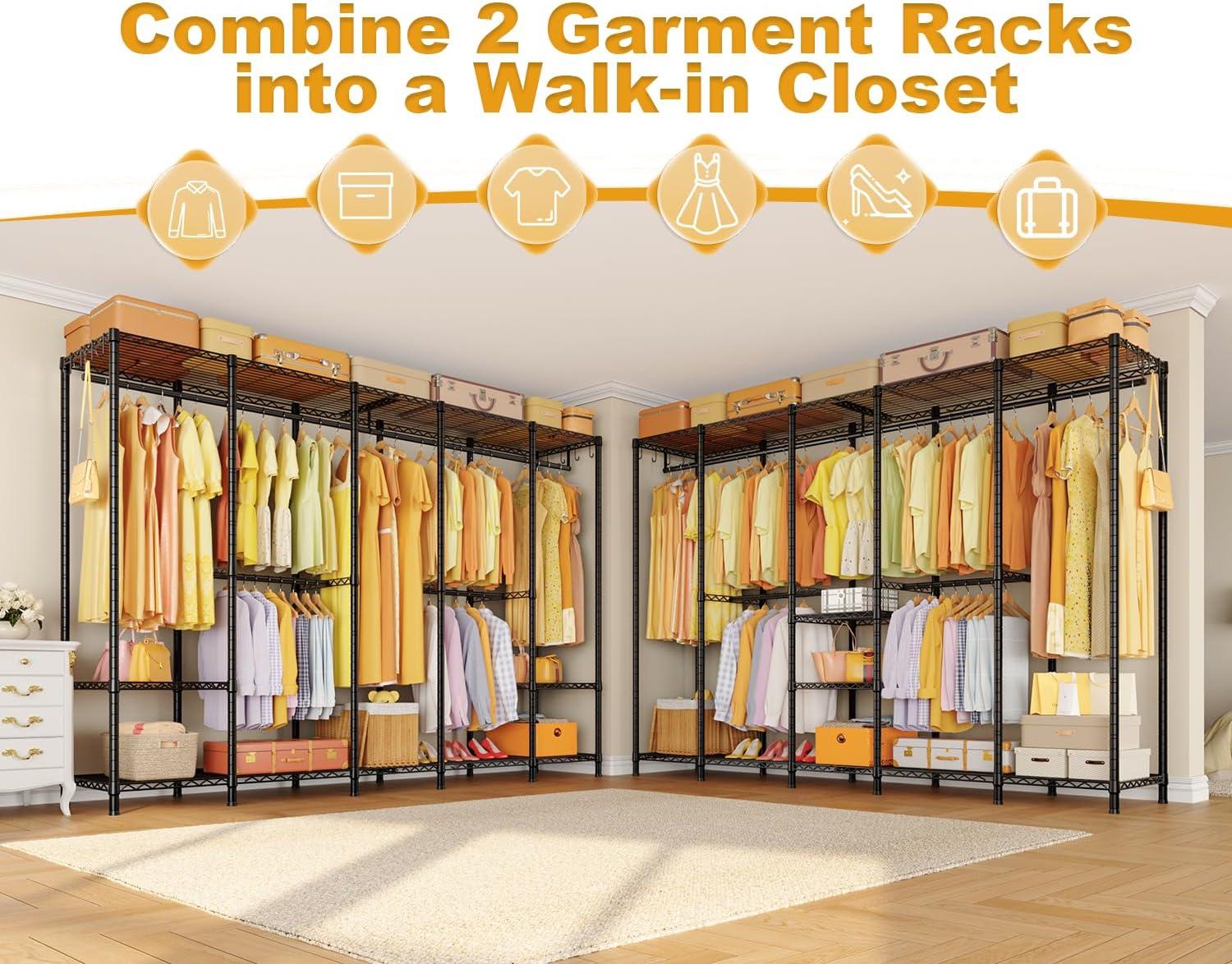 89.8'' Metal Freestanding Garment Rack