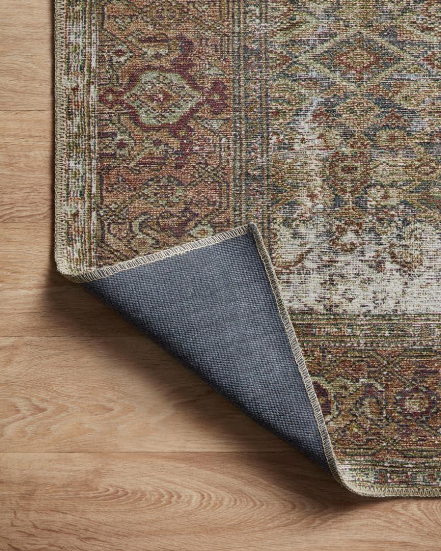 Georgie Oriental Moss/Salmon Area Rug