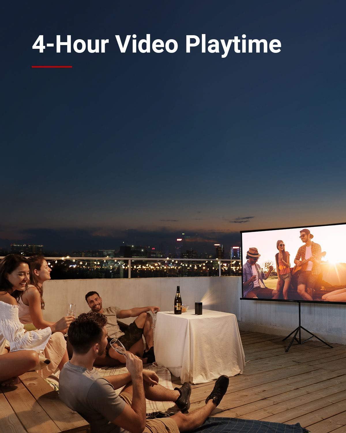 Anker NEBULA Apollo - Mini Projector with WiFi and Bluetooth, Portable and Small, Ideal for Outdoor Movies, 6W Speaker, 100 Inch Picture, Home Theater Experience, 4Hr Video Playtime (Renewed)