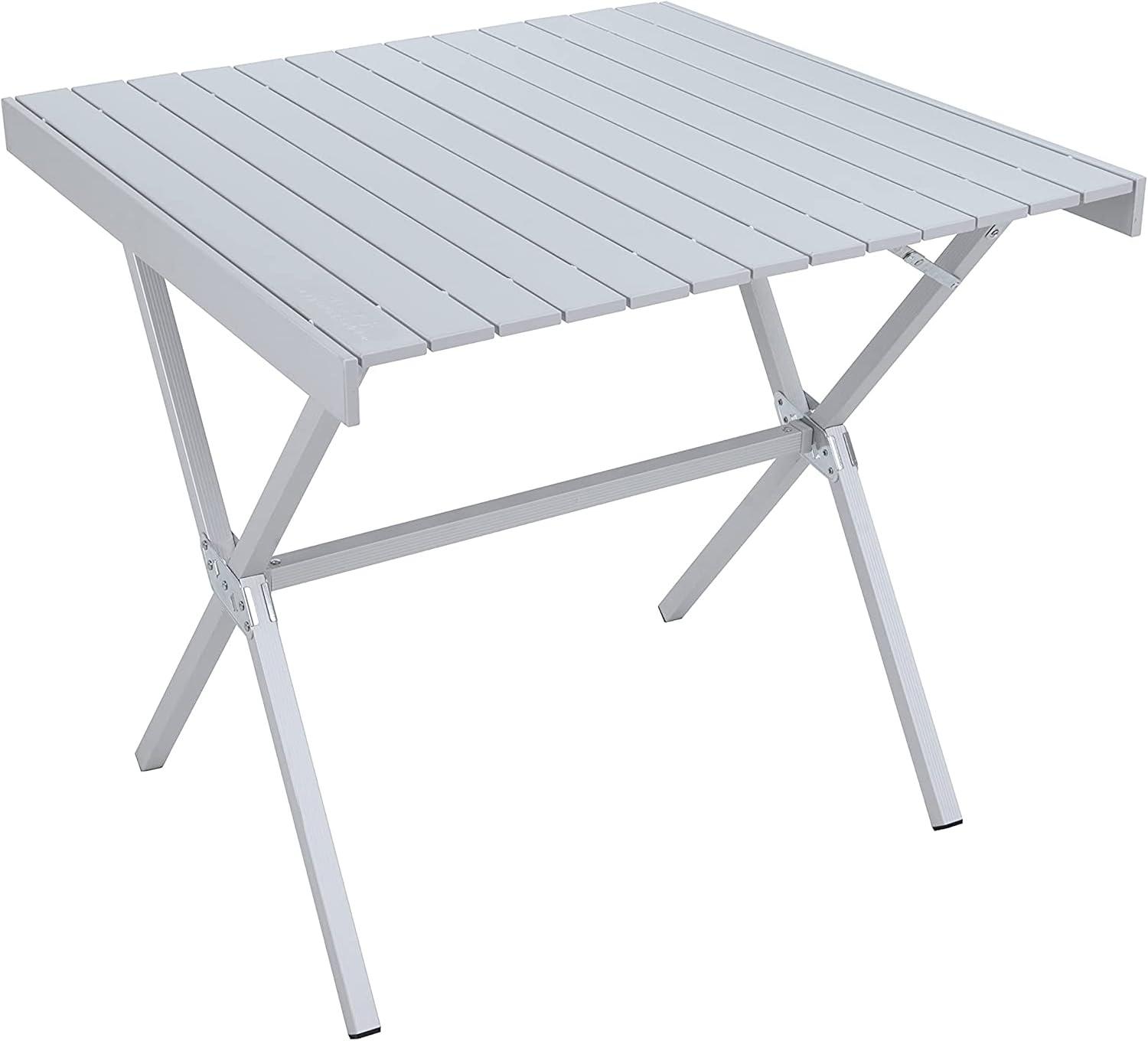 Silver Aluminum Folding Camping Dining Table