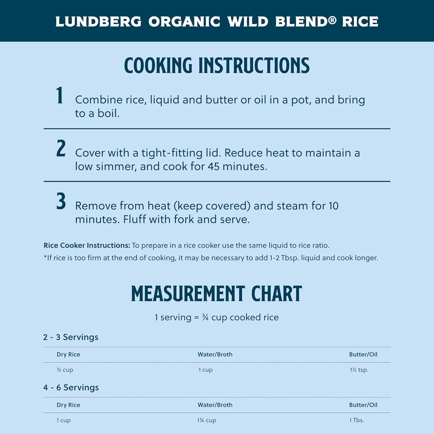 Lundberg Organic Wild Blend Rice - 25 lb