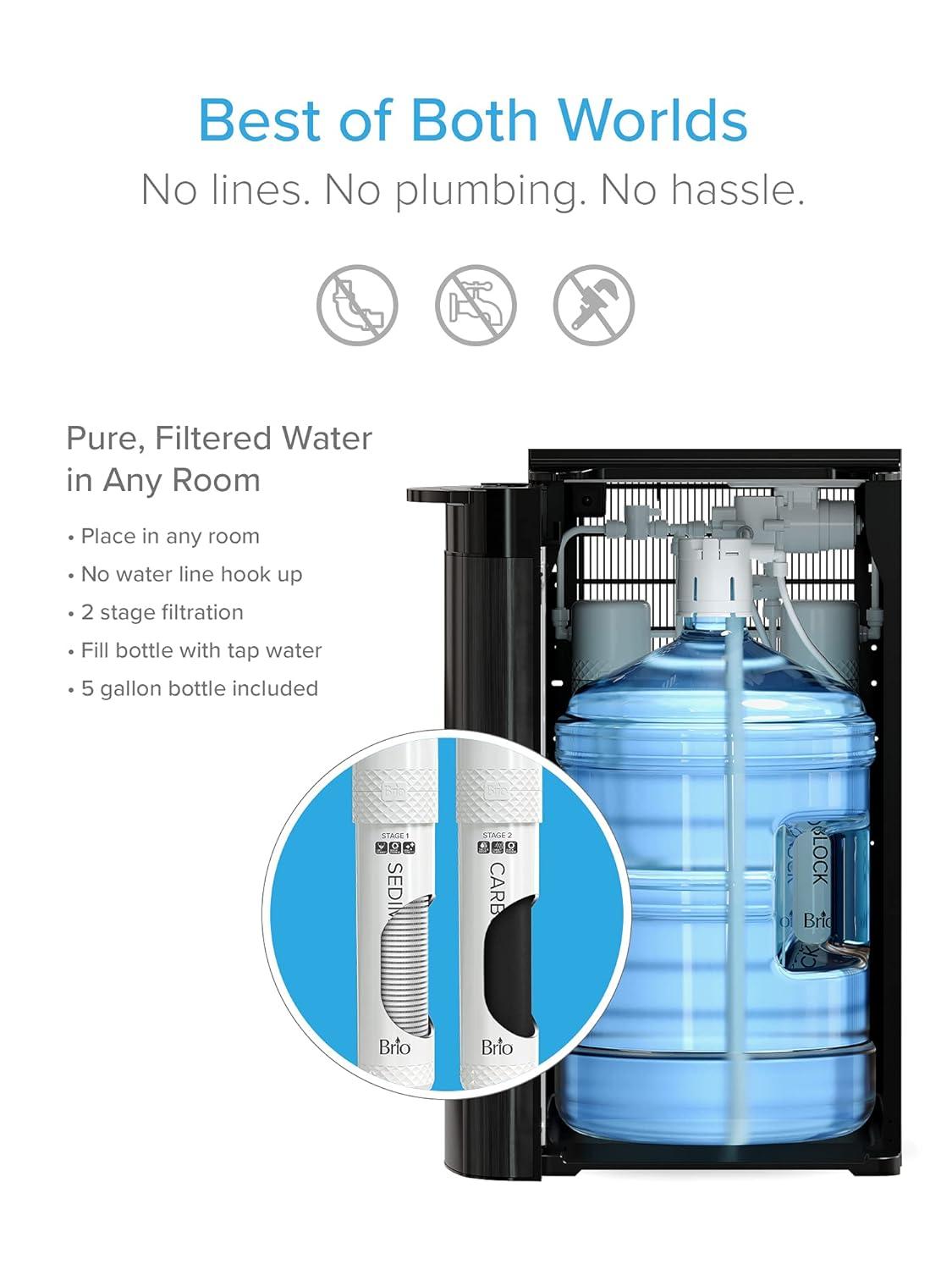 Brio Free Standing Bottom Loading Electric Filtered Water Dispenser