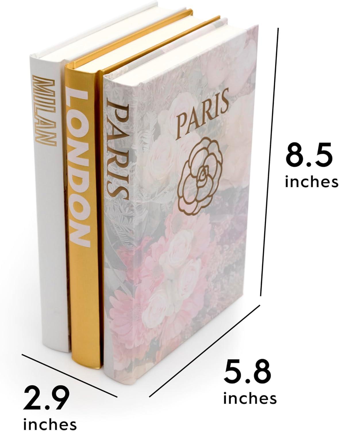 Latitude Run® Decorative Books for Home - Shelf Decor Accents - Set of 3