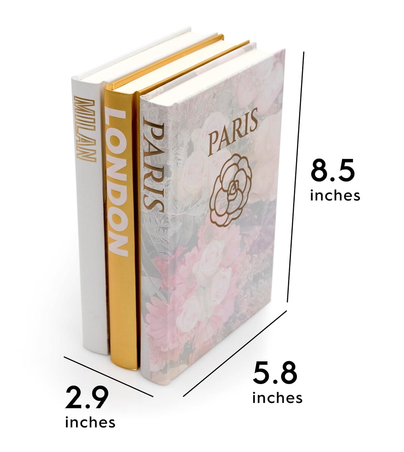 Latitude Run® Decorative Books for Home - Shelf Decor Accents - Set of 3