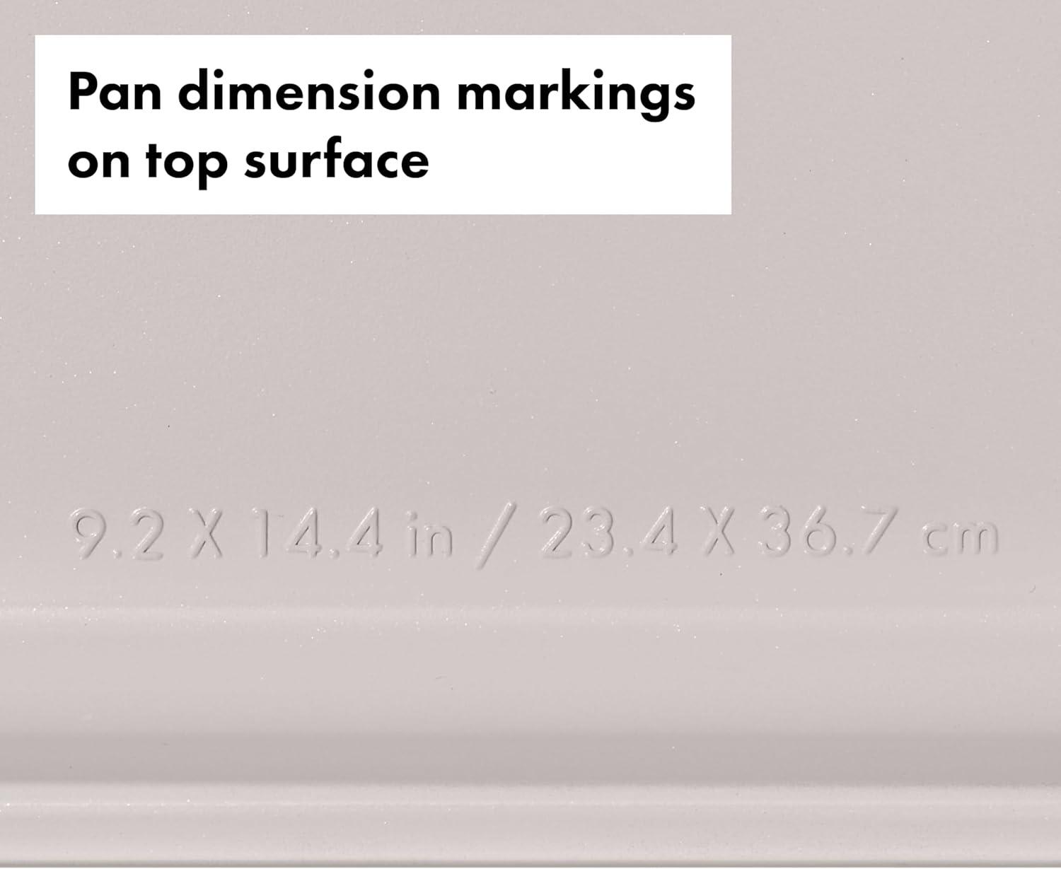 Non-Stick Ceramic Coated Metal Jelly Roll Pan in Biscuit