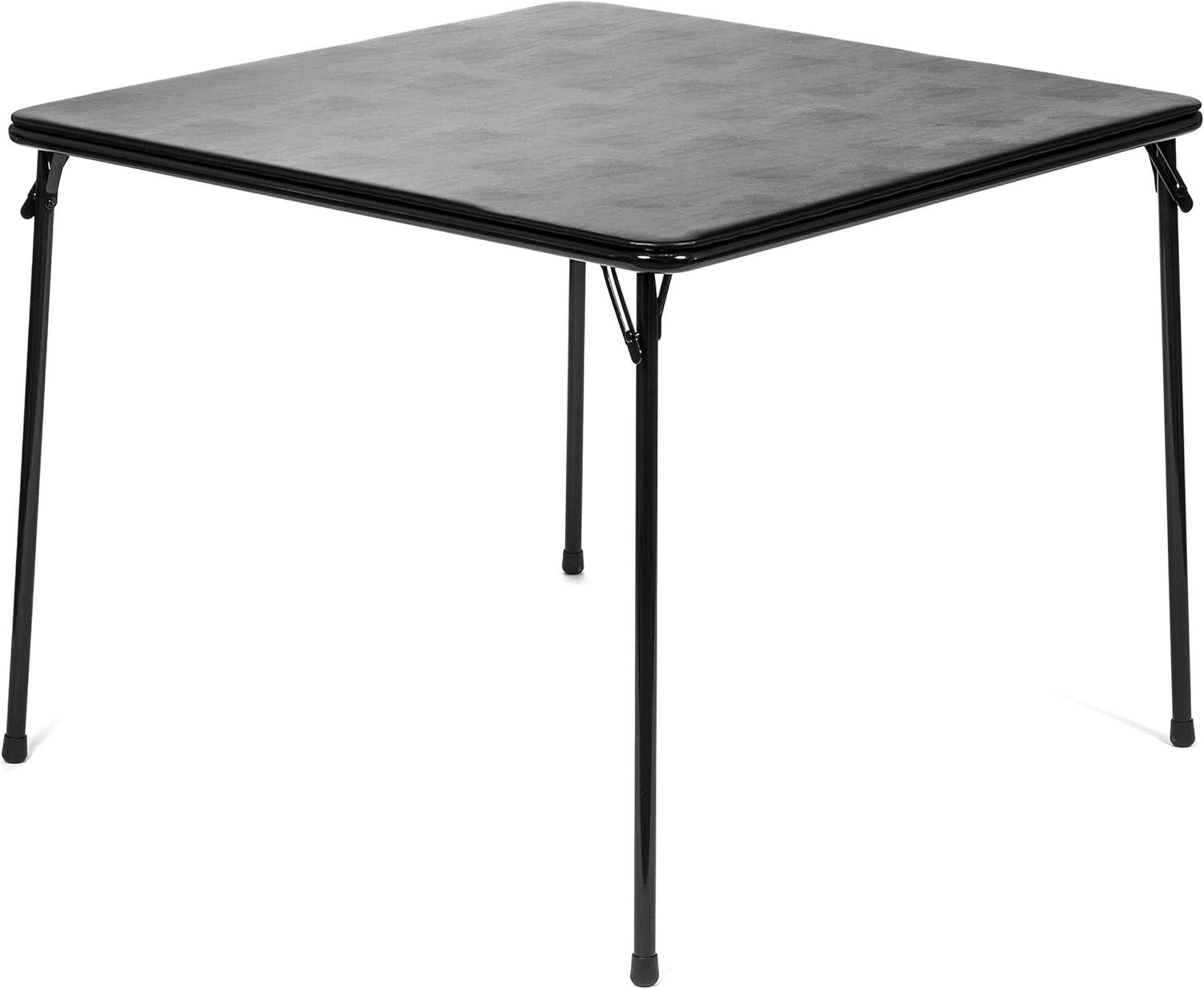 5pc. XL Series Folding Card Table and 2 in. Ultra Padded Chair Set, Commercial Quality, Black