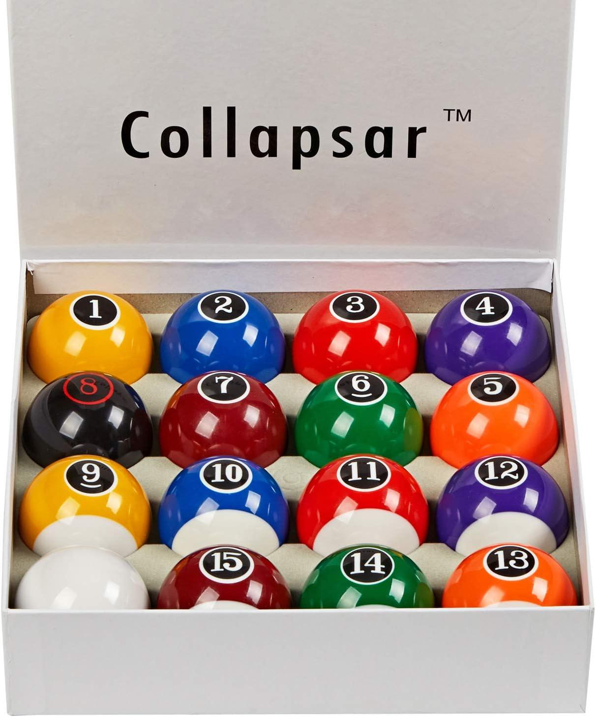 GSE Professional Billiards Pool Balls Set – 2-1/4" Regulation Size, Standard 16 Pool Balls, Art Numbered Design