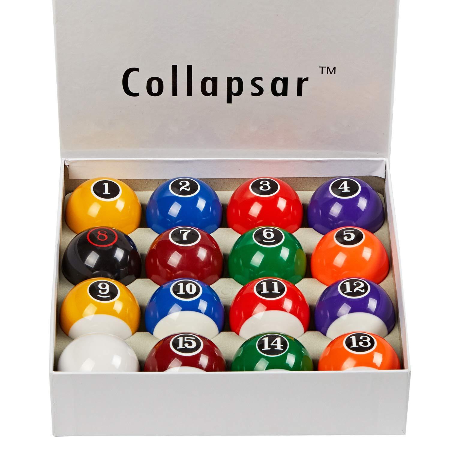 GSE Professional Billiards Pool Balls Set – 2-1/4" Regulation Size, Standard 16 Pool Balls, Art Numbered Design