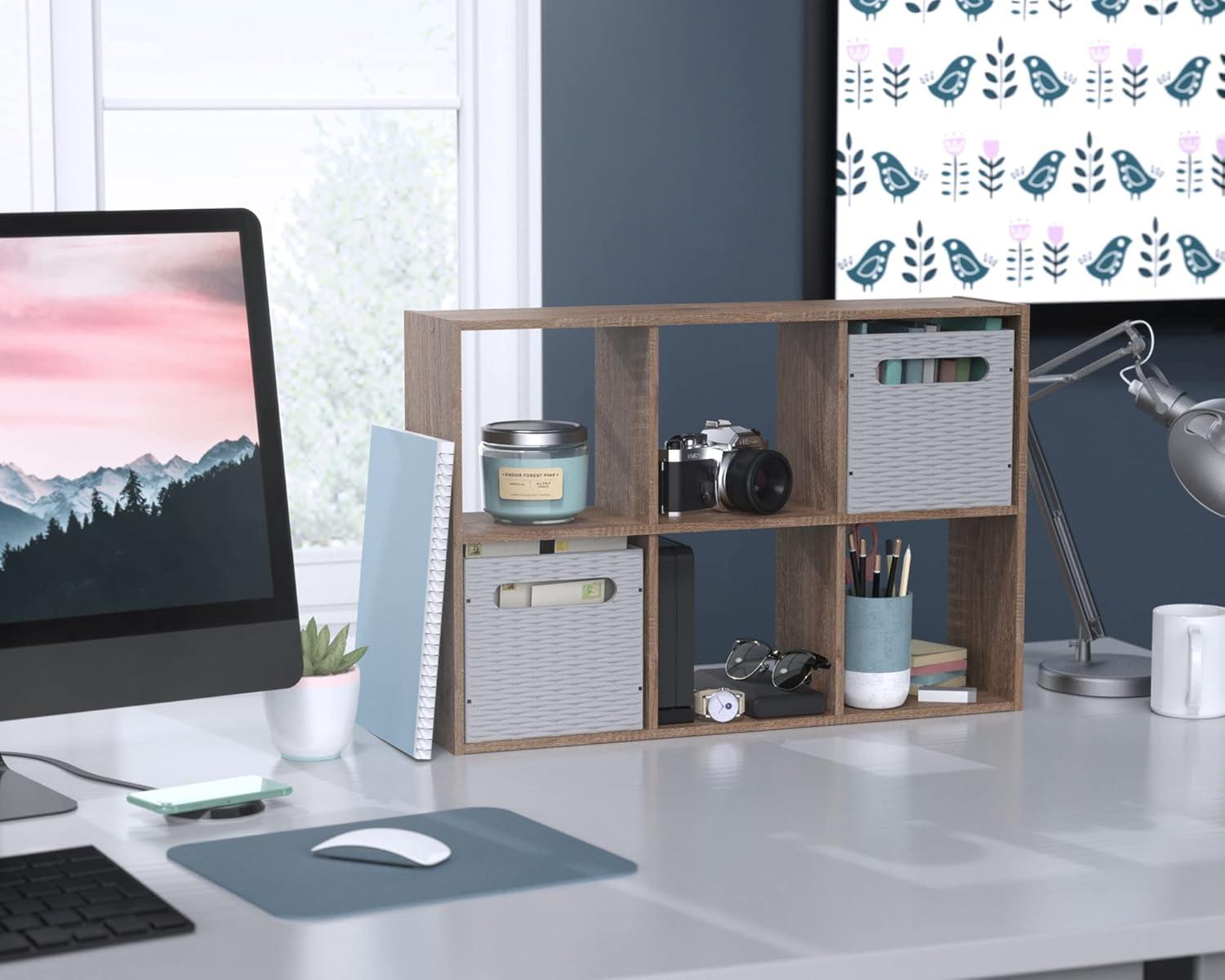 Mini 6-Cube Desktop or Wall Mount Organizer