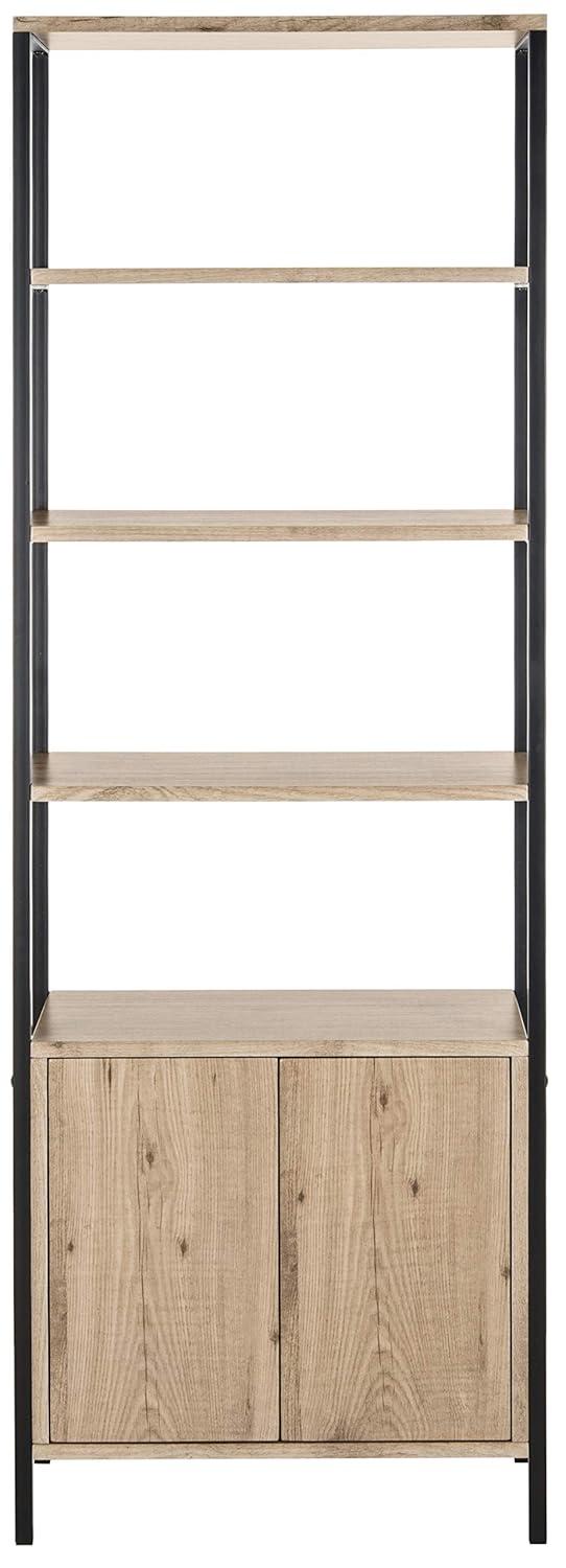 Natasha Etagere - FOX4273 - Oak/Black - Safavieh Couture