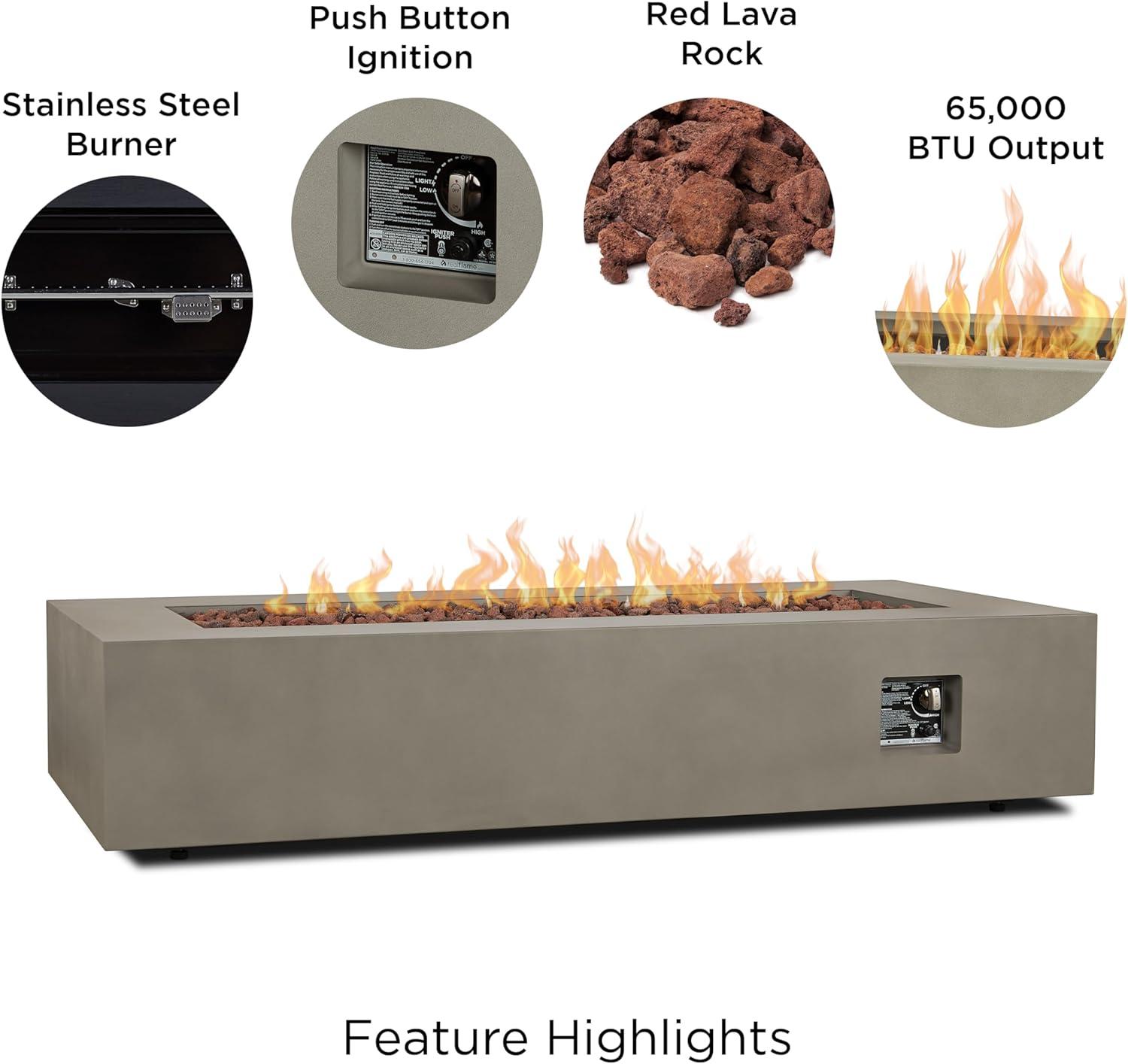 Real Flame AEGEAN Propane / Natural Gas Outdoor Fire Pit Table
