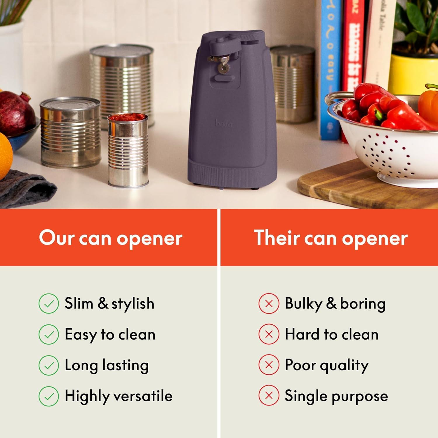 bella Electric Can Opener Plum