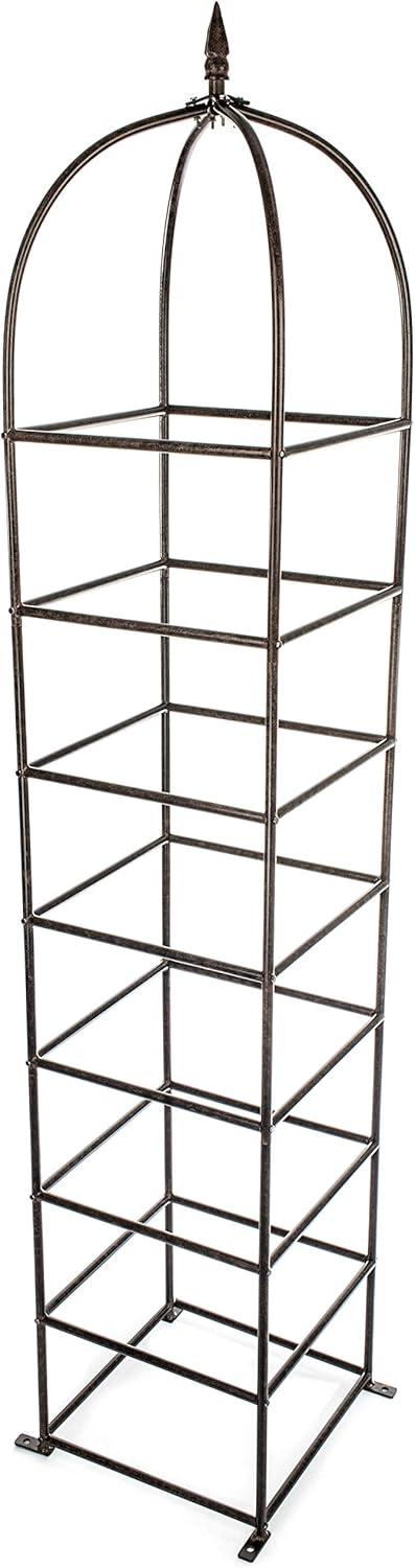 Extra Large Charcoal Brown Iron Garden Trellis