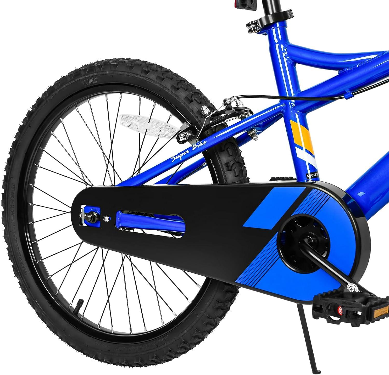 Kids Bike, 20 Inch Children Bicycle for Boys Girls Ages 6-12 Years Old, Rider Height 48-62 Inch, Coaster Brake (Blue)