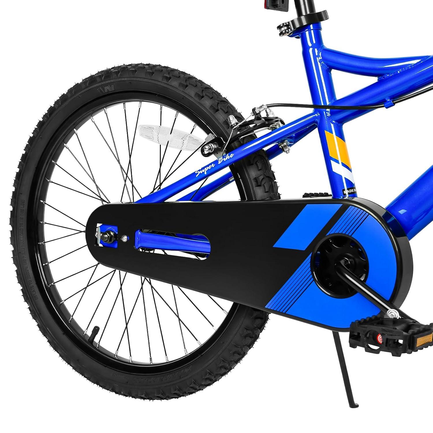 Kids Bike, 20 Inch Children Bicycle for Boys Girls Ages 6-12 Years Old, Rider Height 48-62 Inch, Coaster Brake (Blue)