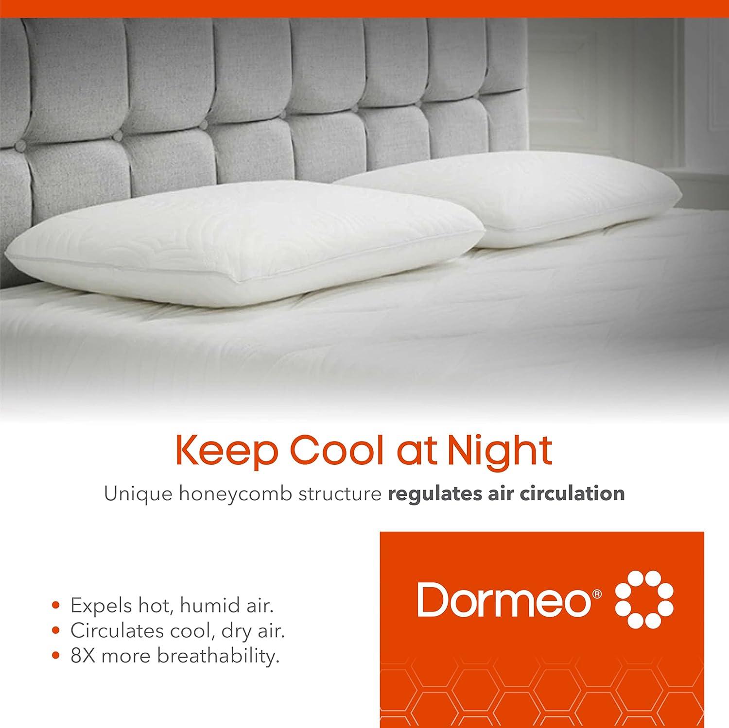 Dormeo True Evolution Bed Pillow Low Profile Standard Cooling Pillow with Octaspring Technology