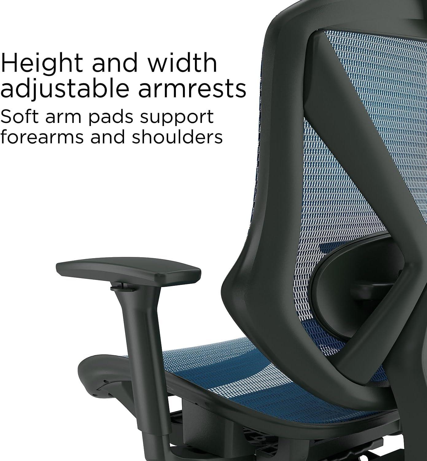 Union & Scale FlexFit Dexley Mesh Task Chair Blue (UN59375)