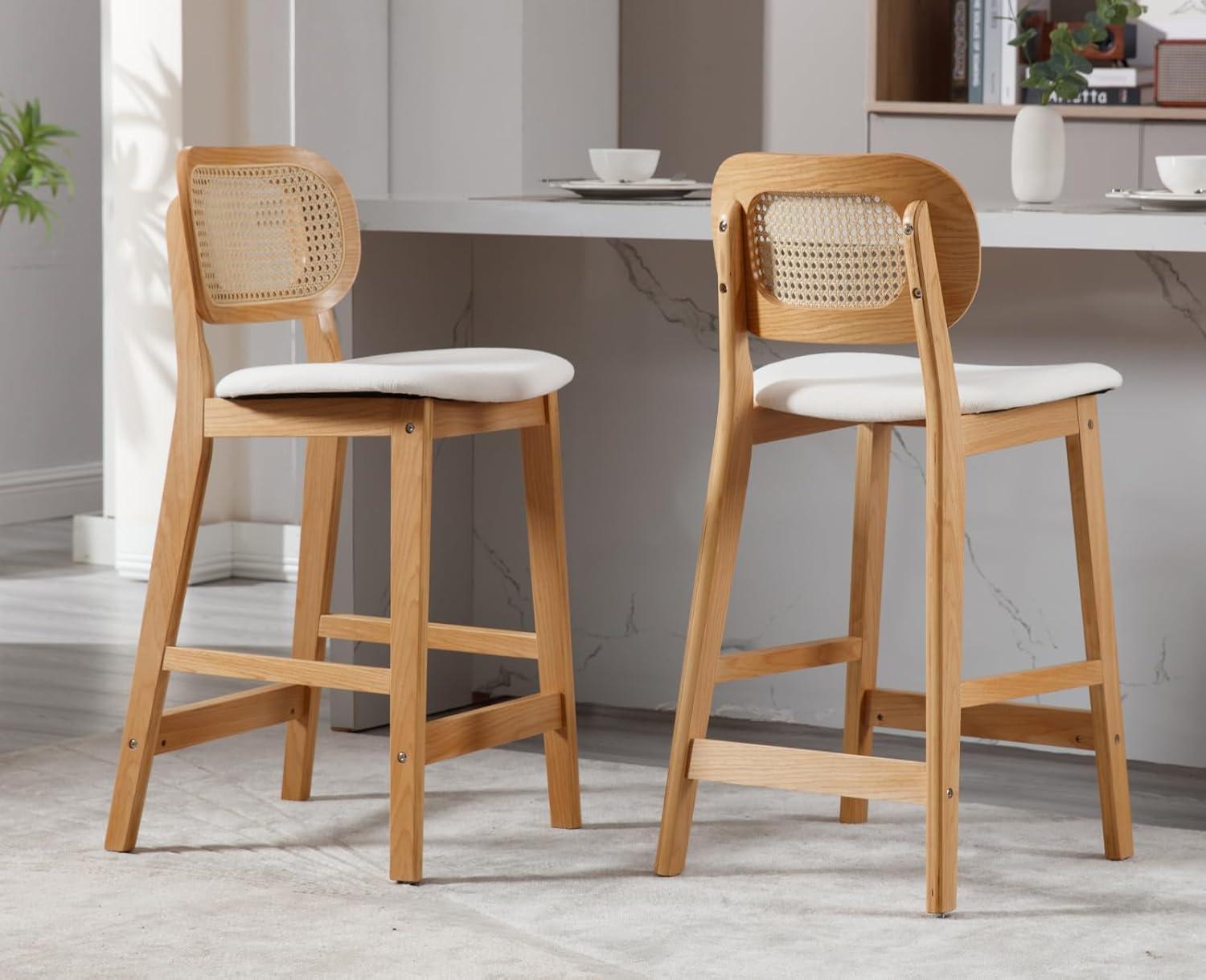 Azarah Solid Wood 25.5'' Counter Stool (Set of 2)