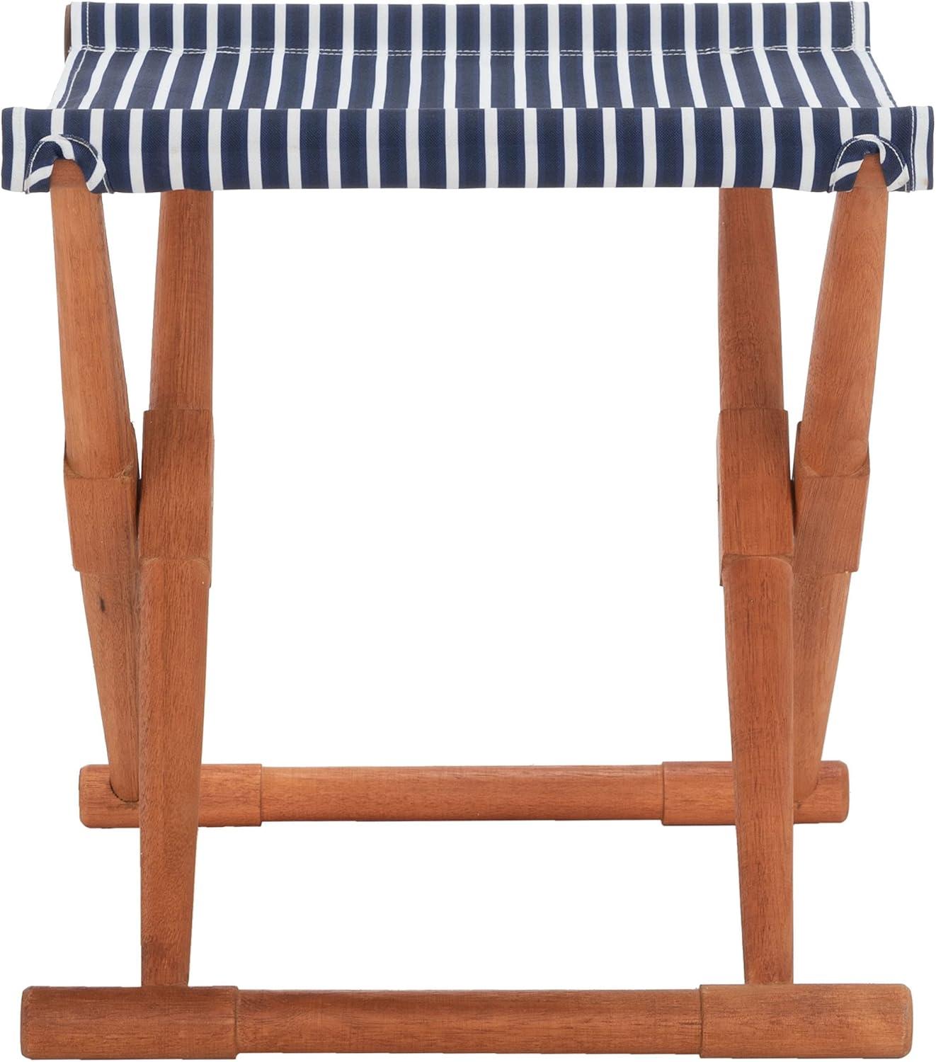 Breanne Stool Indoor/Outdoor (Set Of 2) - PAT7053 - Natural/Navy Stripe - Safavieh