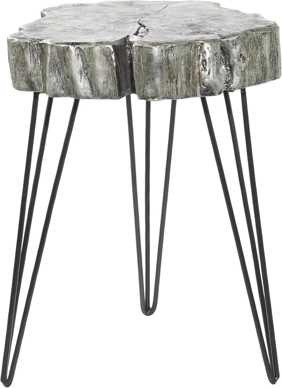 Modern Polystone and Metal Accent Table - Olivia & May