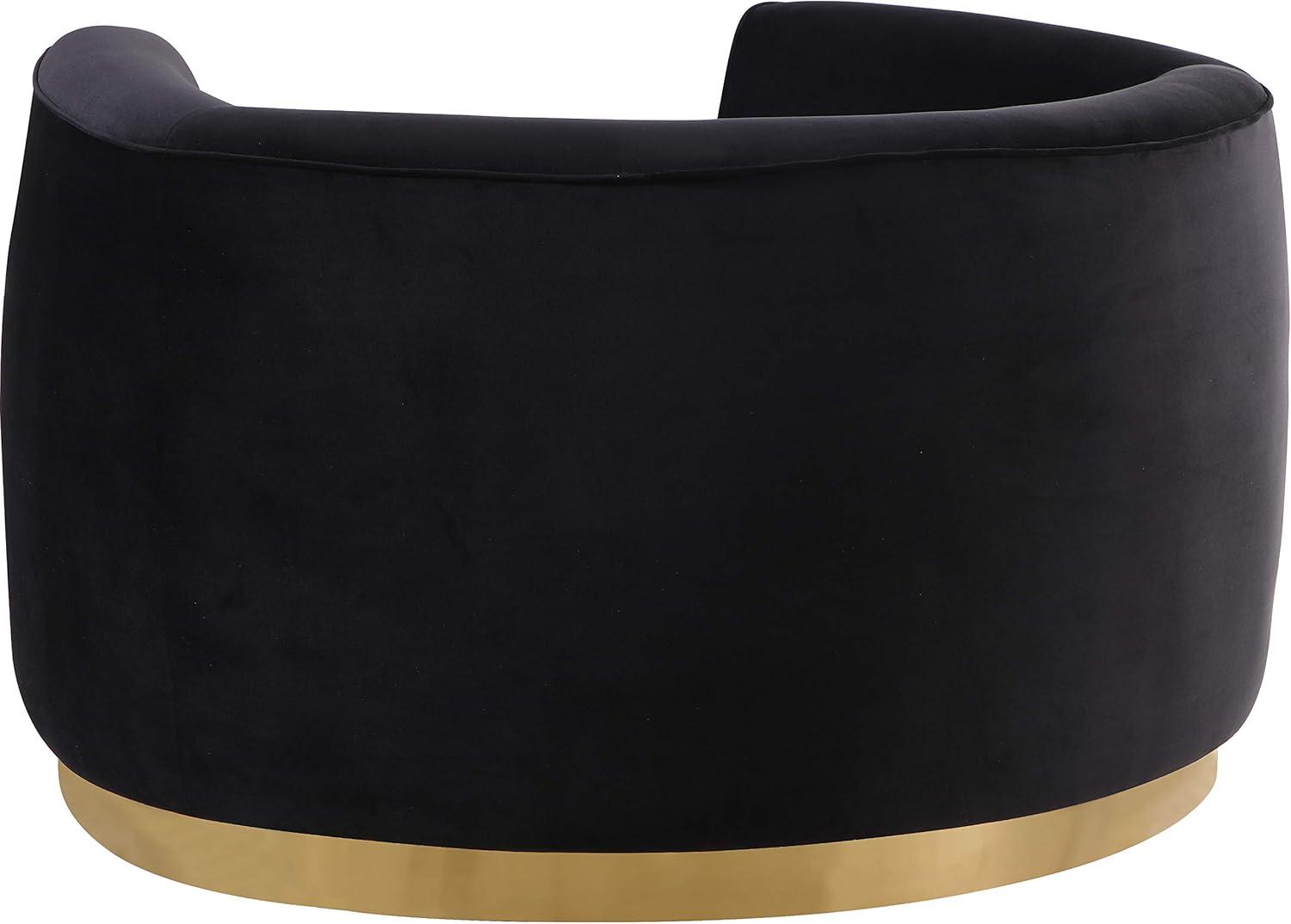 Meridian Furniture Julian Velvet Accent Chair in Black and Gold