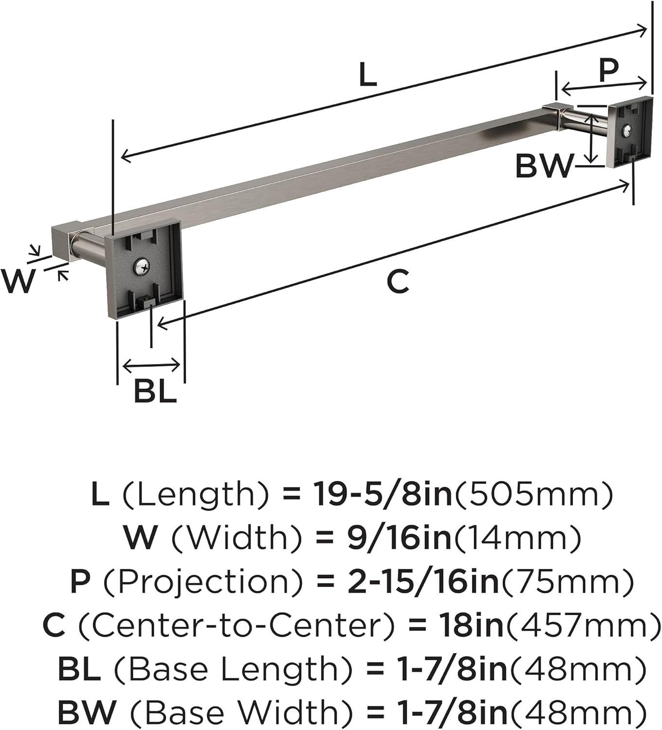 Appoint 19.87" Wall Mounted Towel Bar