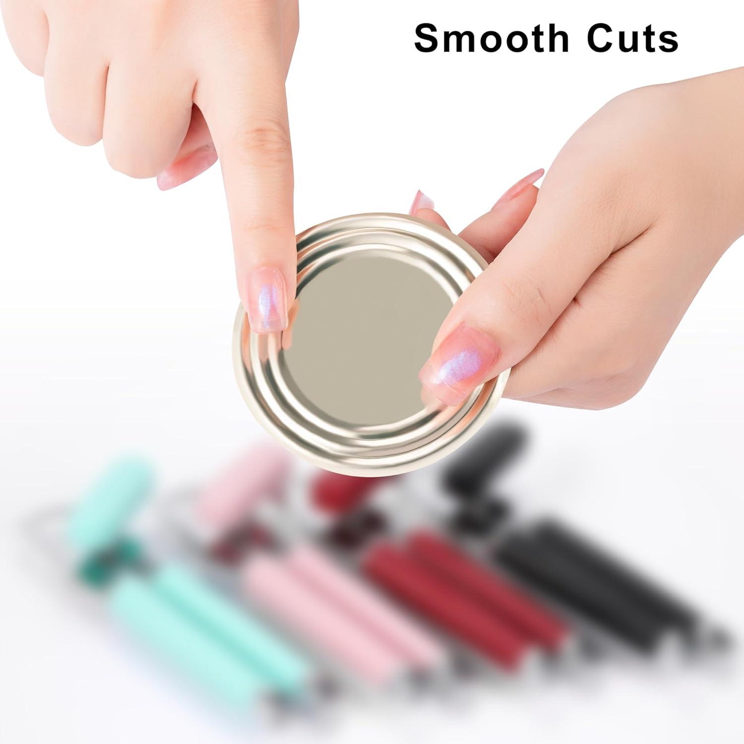 Urbanstrive XL Large Heavy Duty Can Opener Manual Smooth Edge, Hand Held Can Openers for Seniors, Stainless Steel, Comfortable Handle, Built-in Bottle Opener, 8.66 inch (Black)