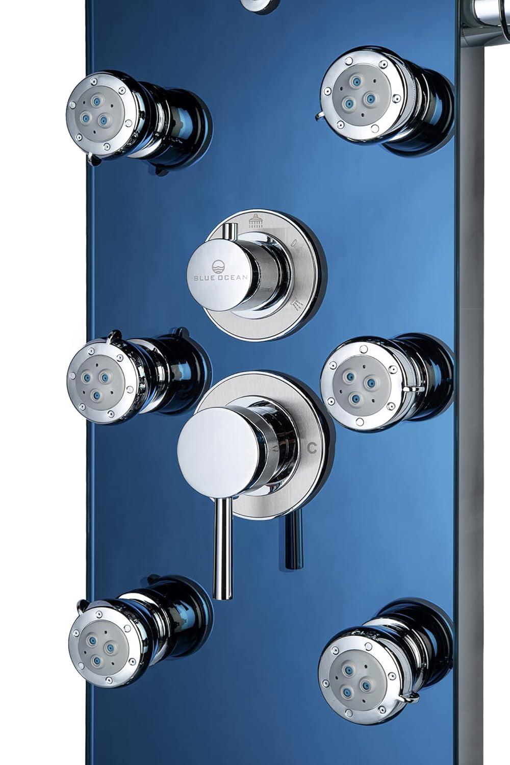 Blue Ocean 52 inch Aluminum Shower Panel With Shower Head