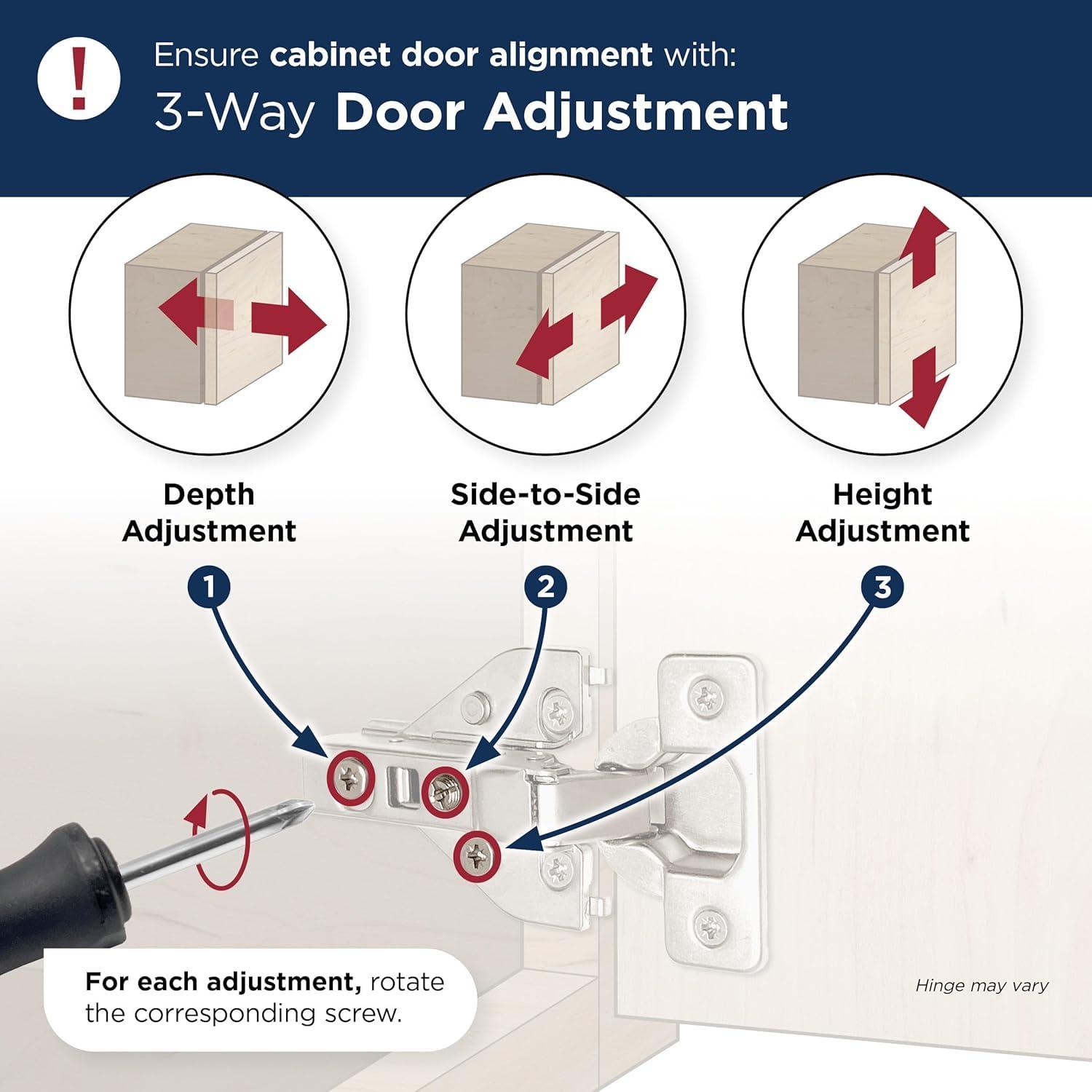 Full Overlay Frameless Soft Close Euro Concealed Cabinet Hinge - 1 Pair
