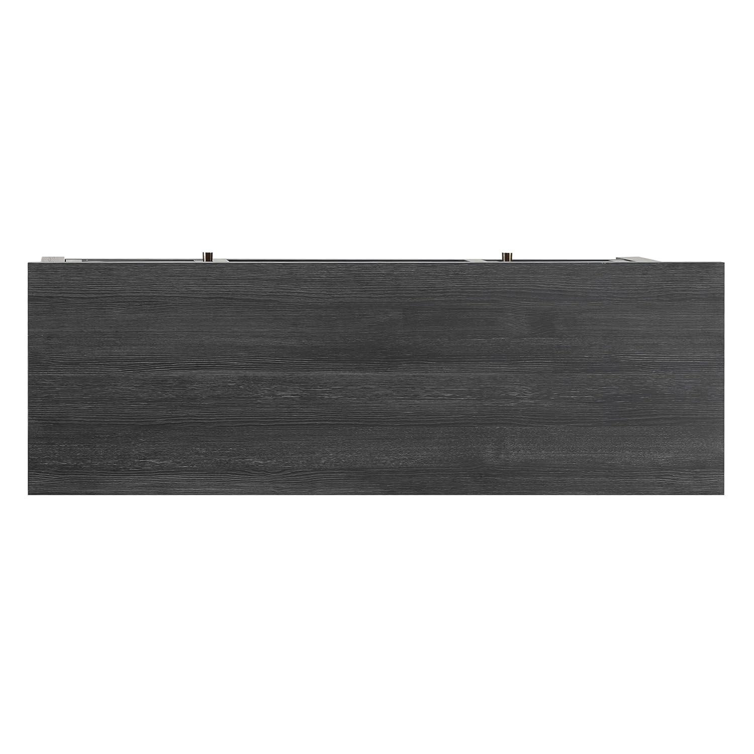 Evelyn&Zoe Colton Rectangular TV Stand for TV's up to 55", Charcoal Gray