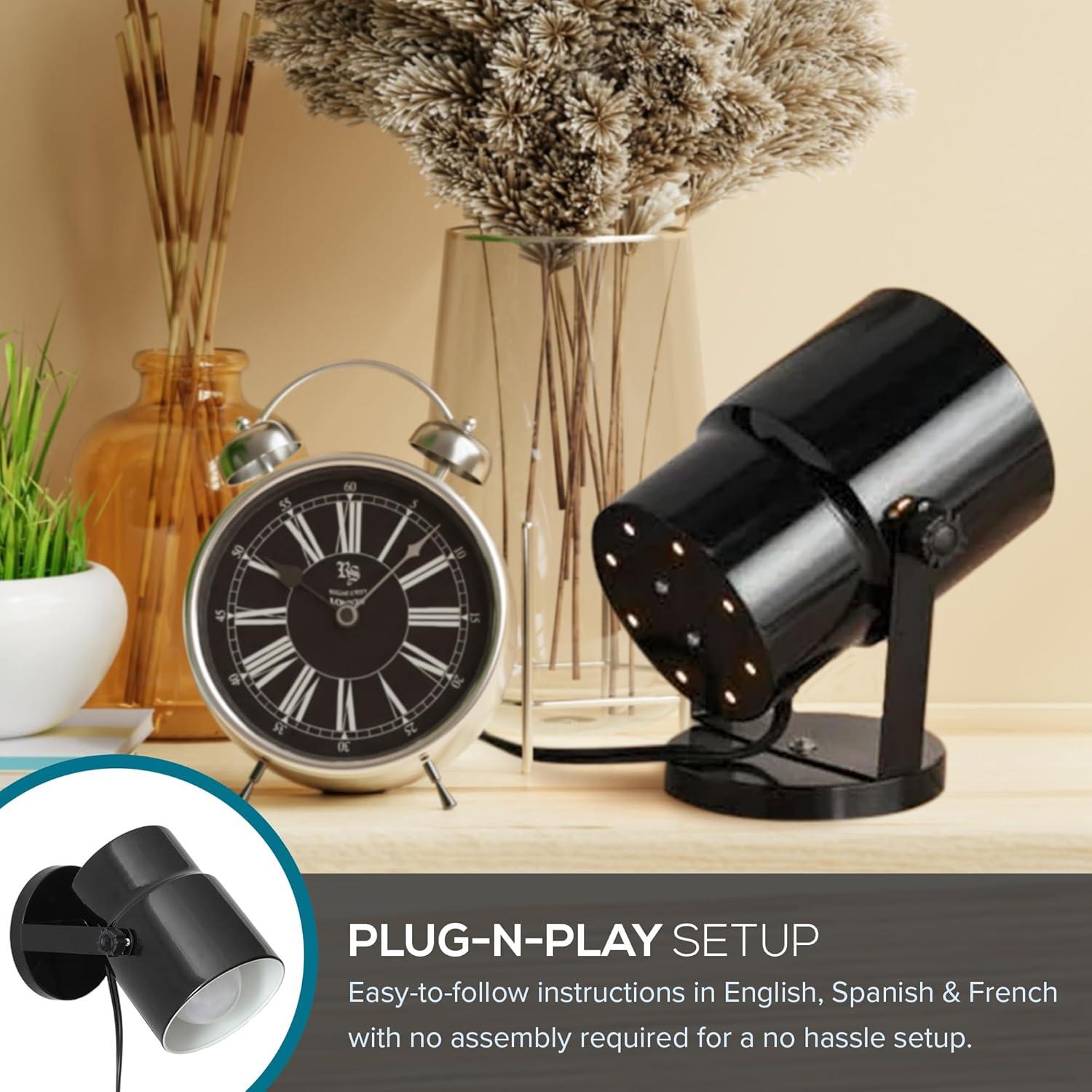 7.5'' Black Novelty Floor Lamp Set
