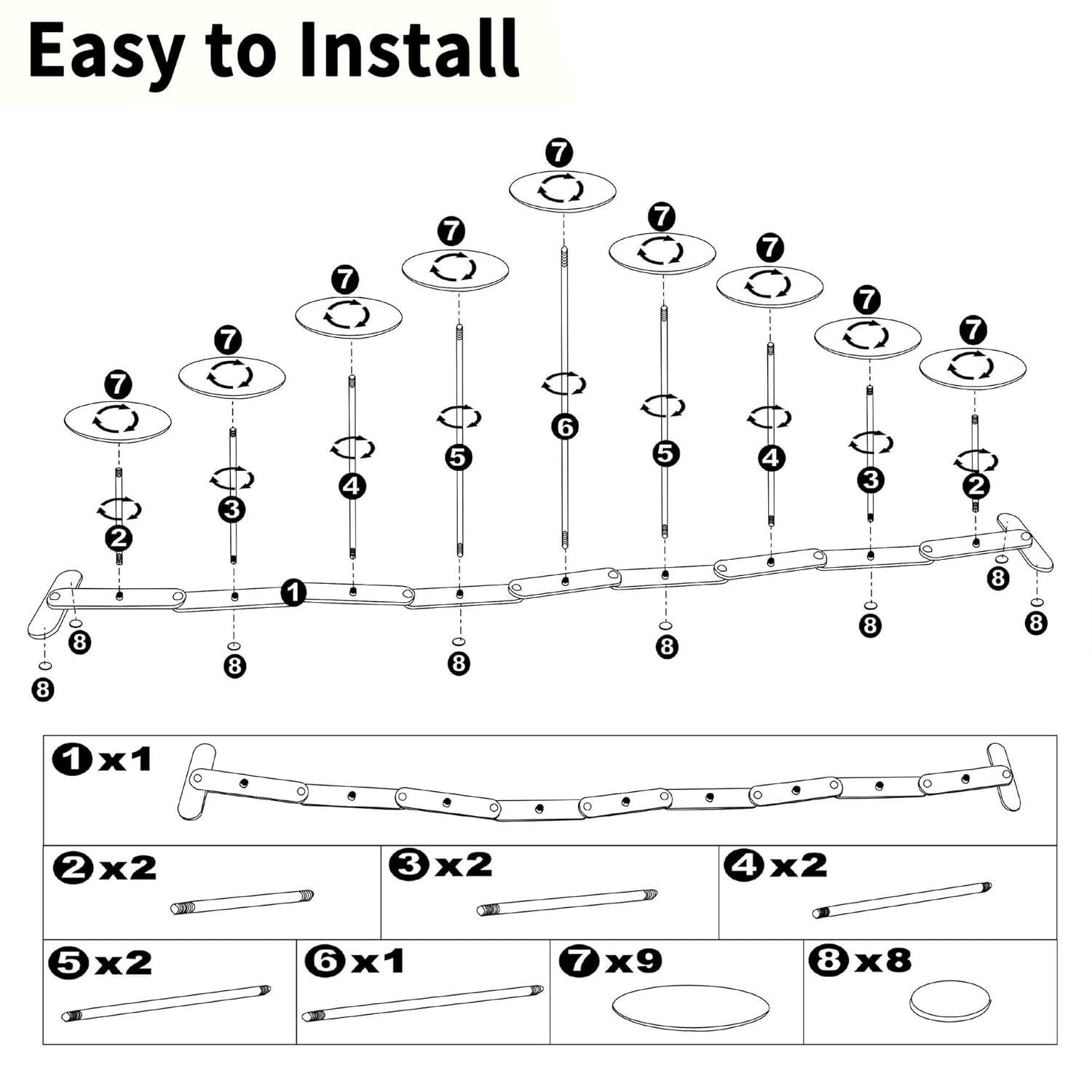 Candelabra 9 Candle Holder for Fireplace Decor Black Iron Pillar Candle Stand Table Centerpiece