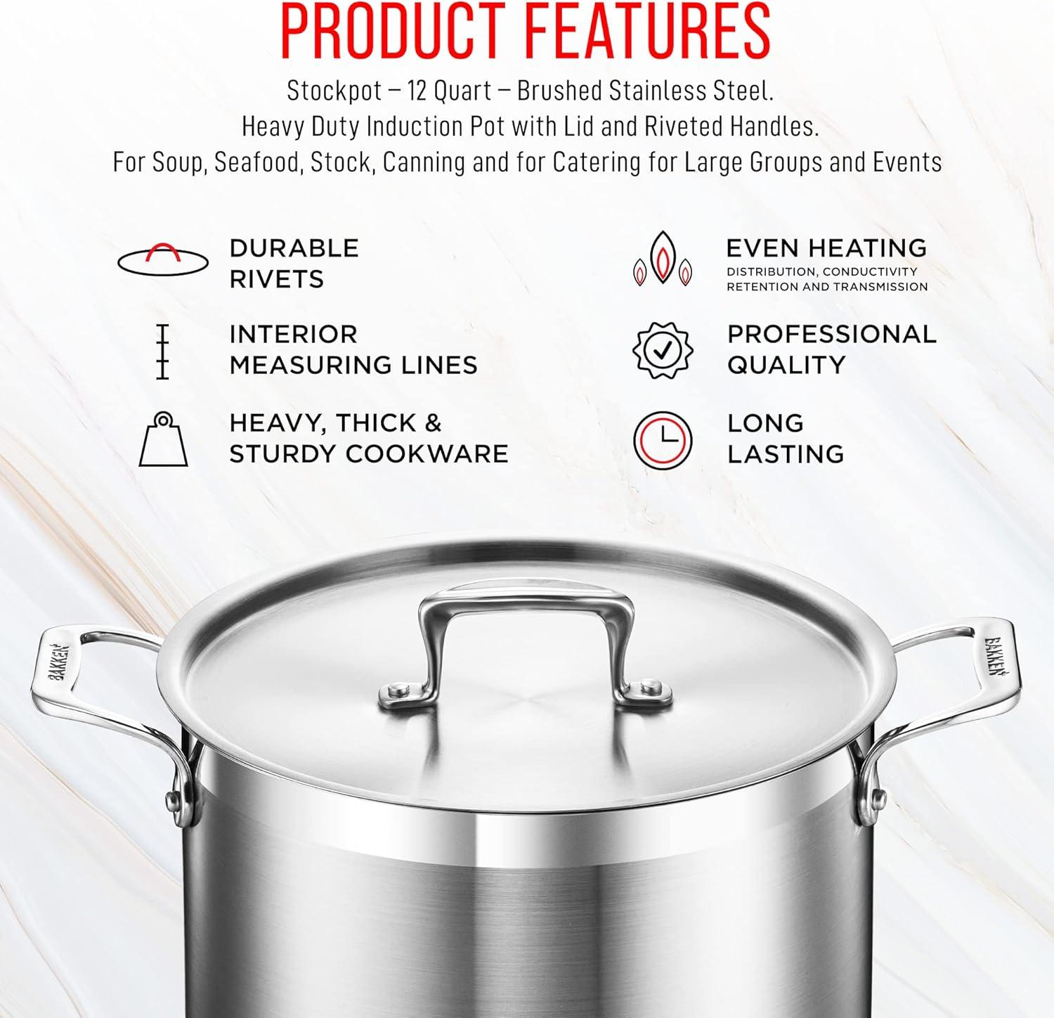 Lifemaster Non-Stick Steel Stock Pot