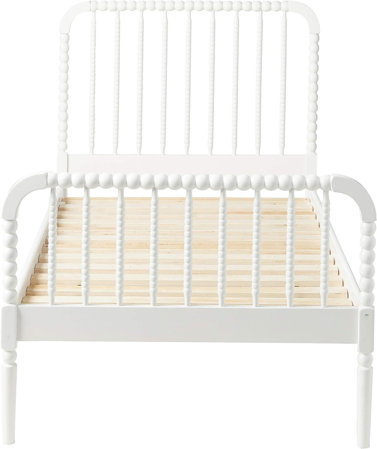 Slatted Panel Bed, White