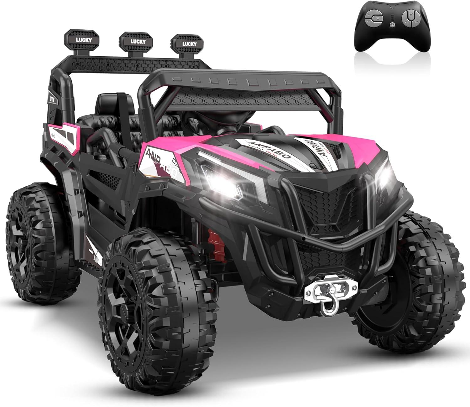 Pink 24V Kids Electric Off-Road UTV with Remote Control