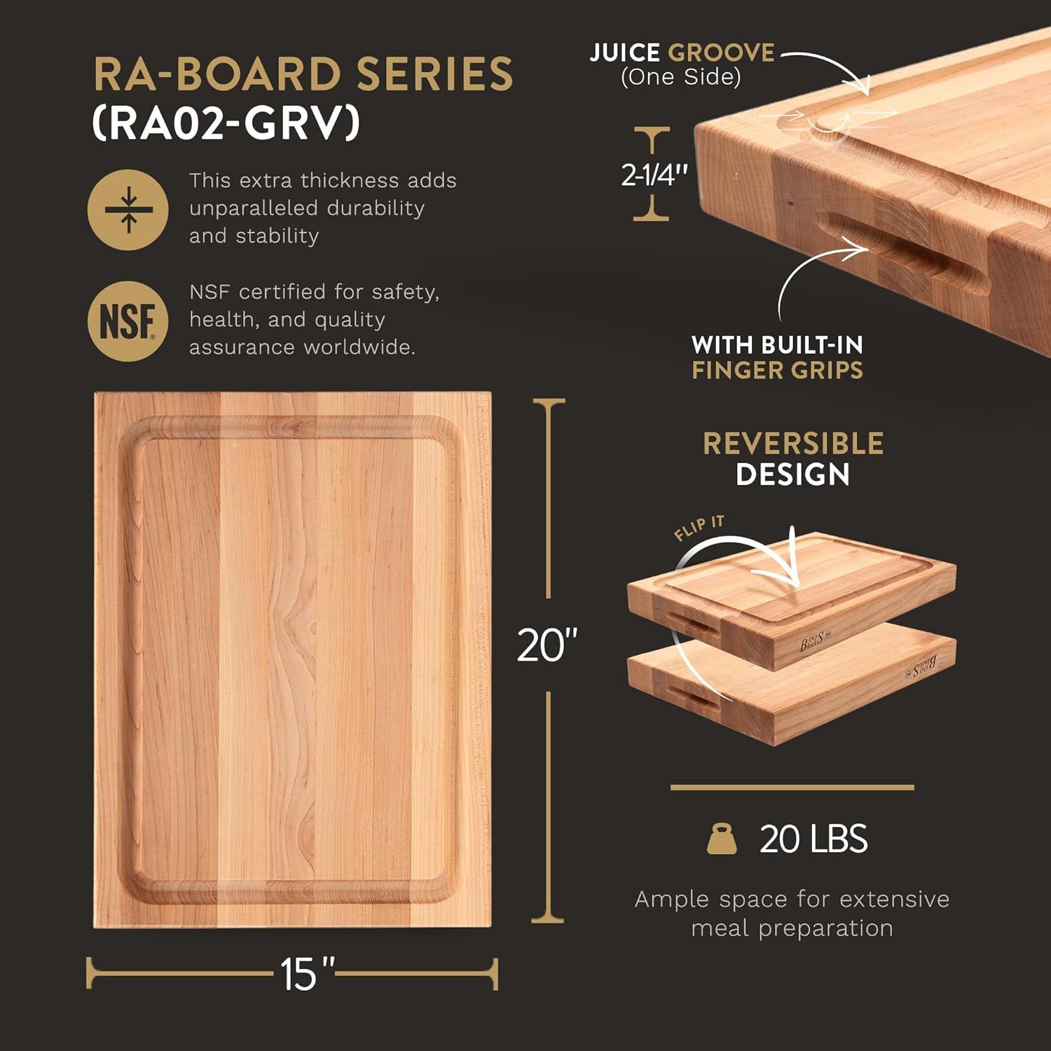 John Boos John Boos RA-Board Wood Cutting Board with Groove