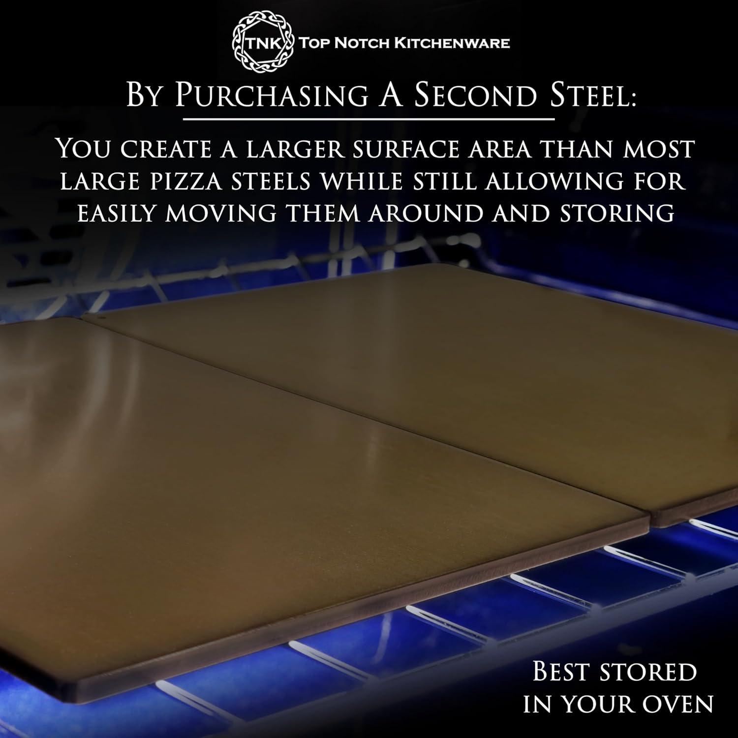 Modular Baking Steel Pizza Stone for Oven and Grill - A Design Offering Easier Cleaning, Handling and Storage, Consistent Cooking Temperatures, Expansions with a Second Steel, and is Made in the USA