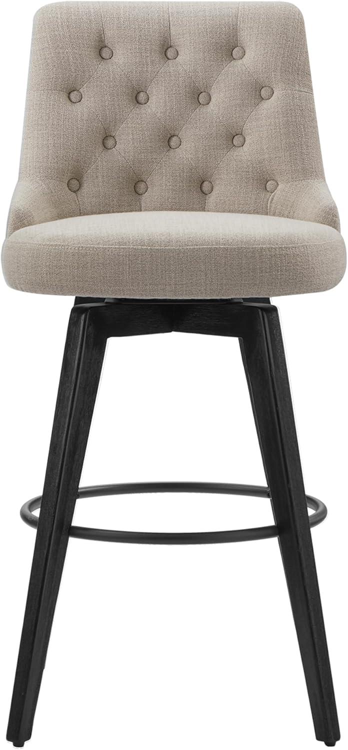 Arjean Swivel Upholstered Counter Stool with Metal Frame