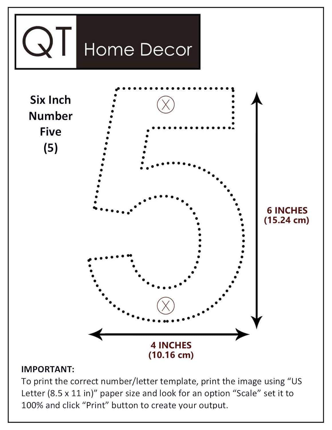 Barton Barton 6-Inch Floating Mount Steel House Number for Address Sign (Black)
