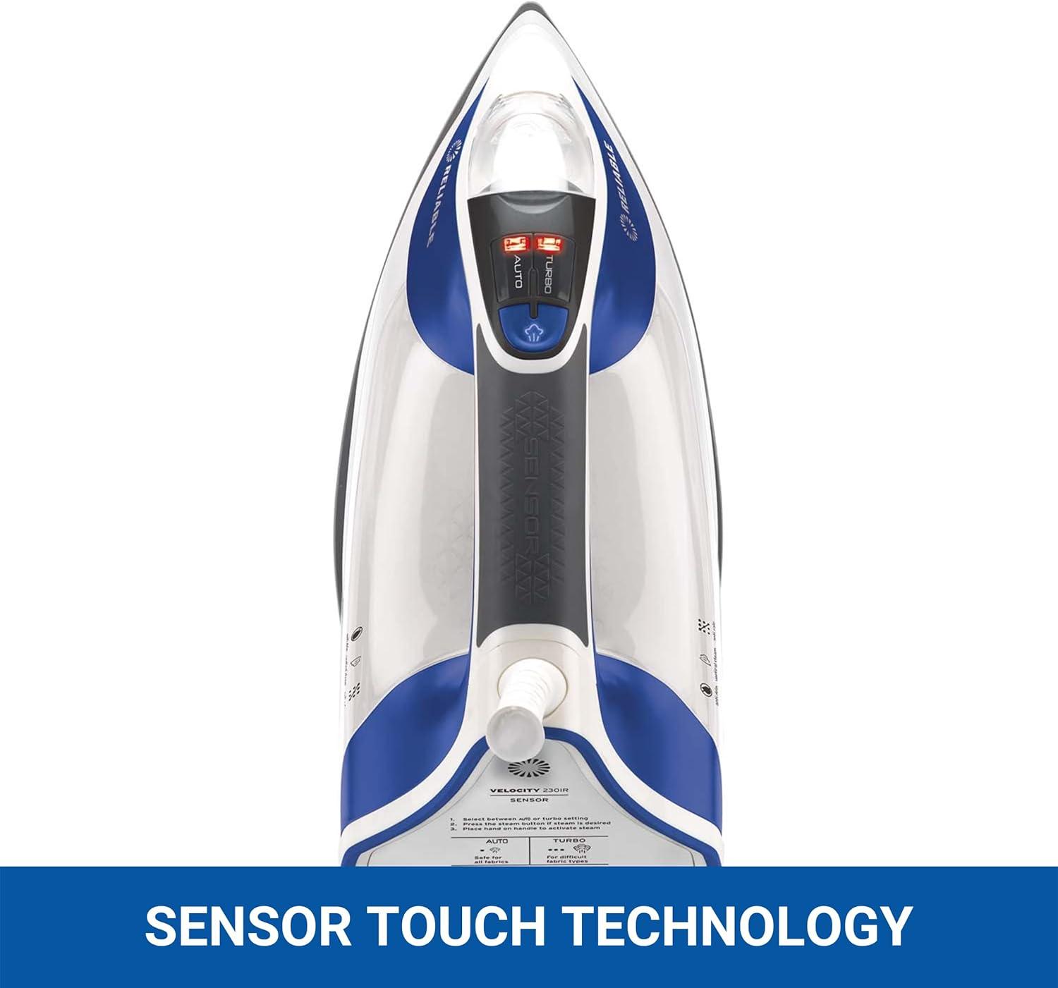 Reliable Velocity 1800W Home Steam Iron - Compact Vapor Generator Iron with Anodized Aluminum