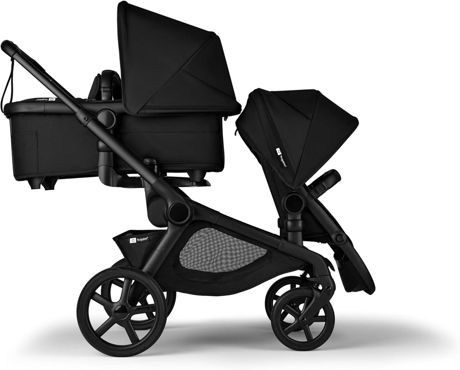 Bugaboo Kangaroo Sibling Stroller Seat - Midnight Black