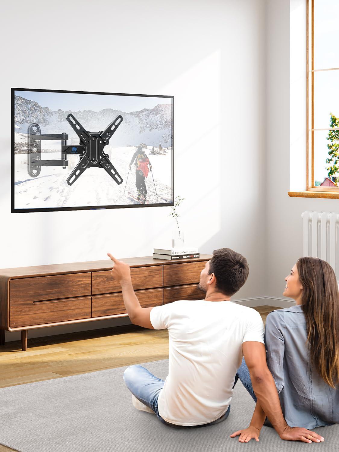 Mounting Dream UL Listed TV Mount Swivel and Tilt for Most 13-42 Inch TVs, Full Motion TV Wall Mount Bracket with Articulating Arm, Max VESA 200x200mm, Loading 50 lbs, MD2465