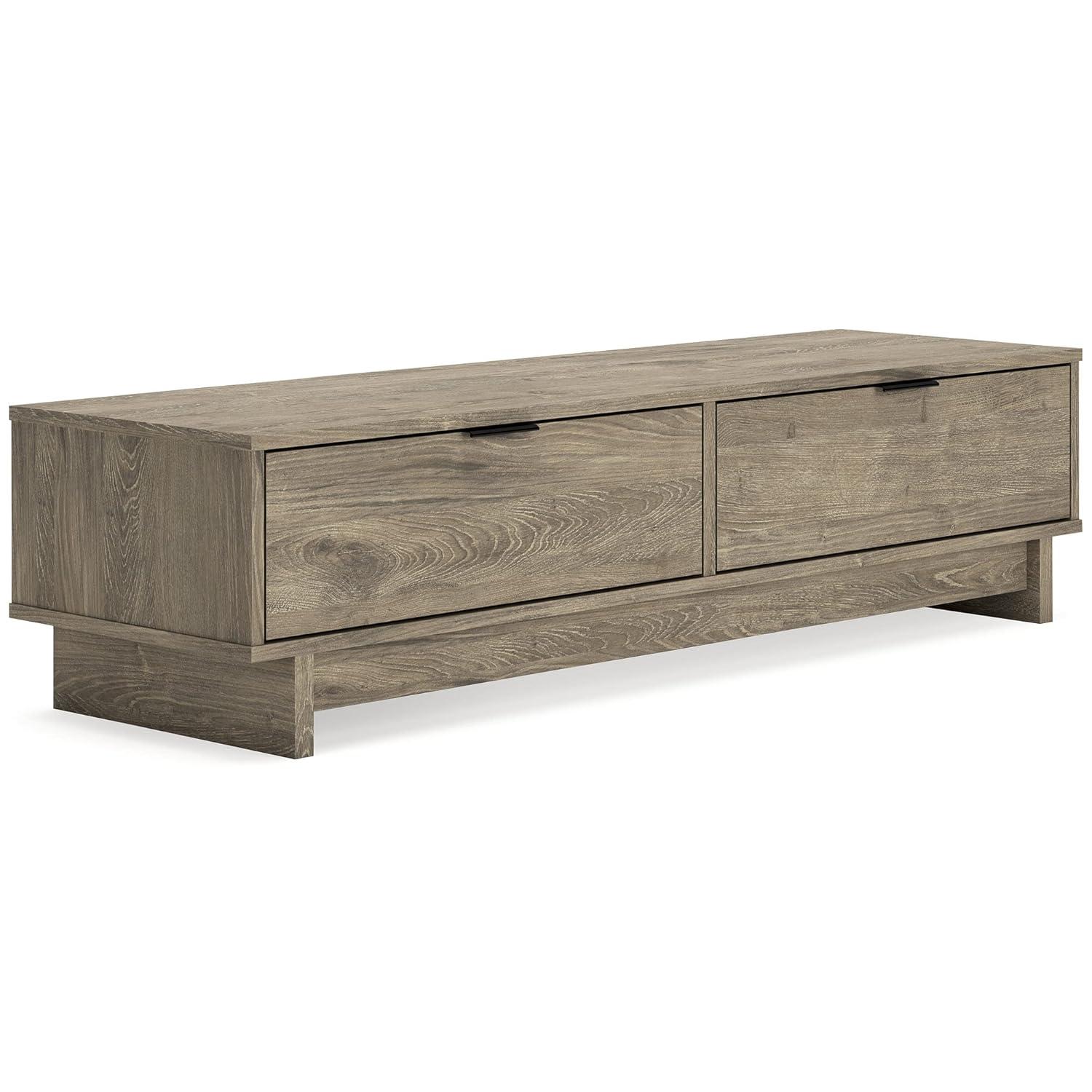 Signature Design by Ashley Contemporary Oliah Storage Bench  Natural