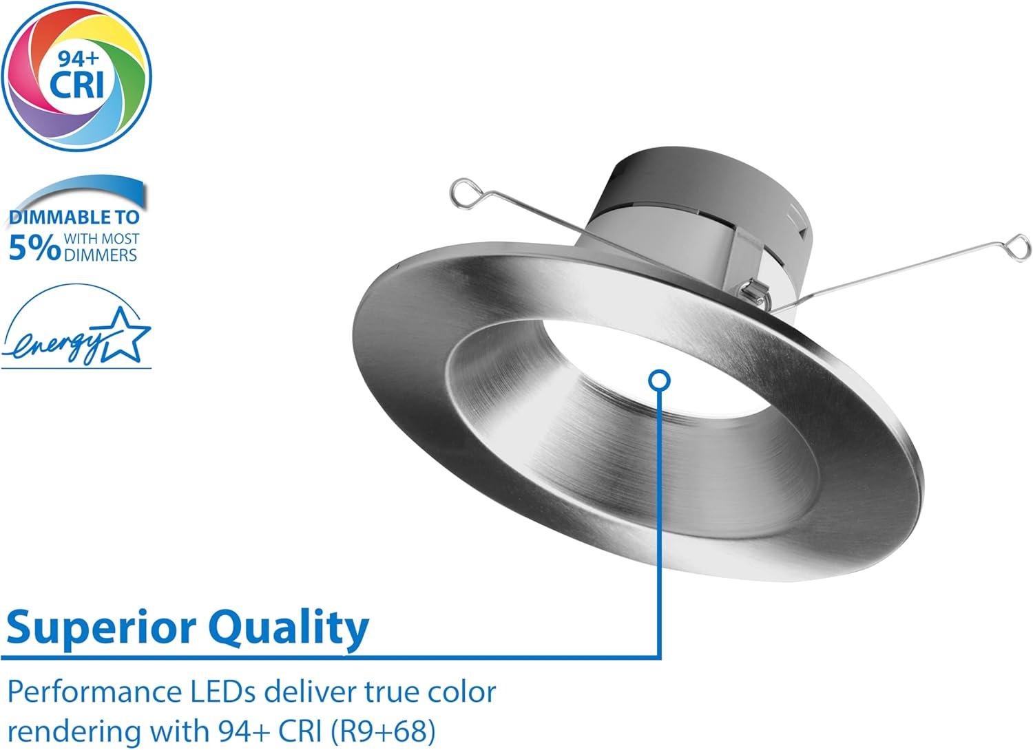 6'' Dimmable Air-Tight IC Rated LED Retrofit Recessed Lighting Kit