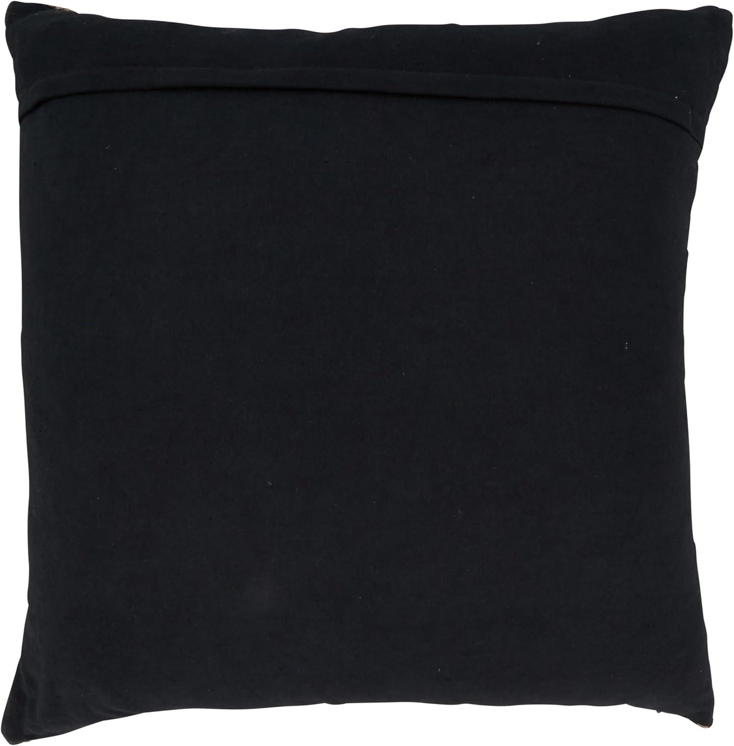 Saro Lifestyle Al Fresco Serenity Down Filled Throw Pillow, Black, 20"x20"