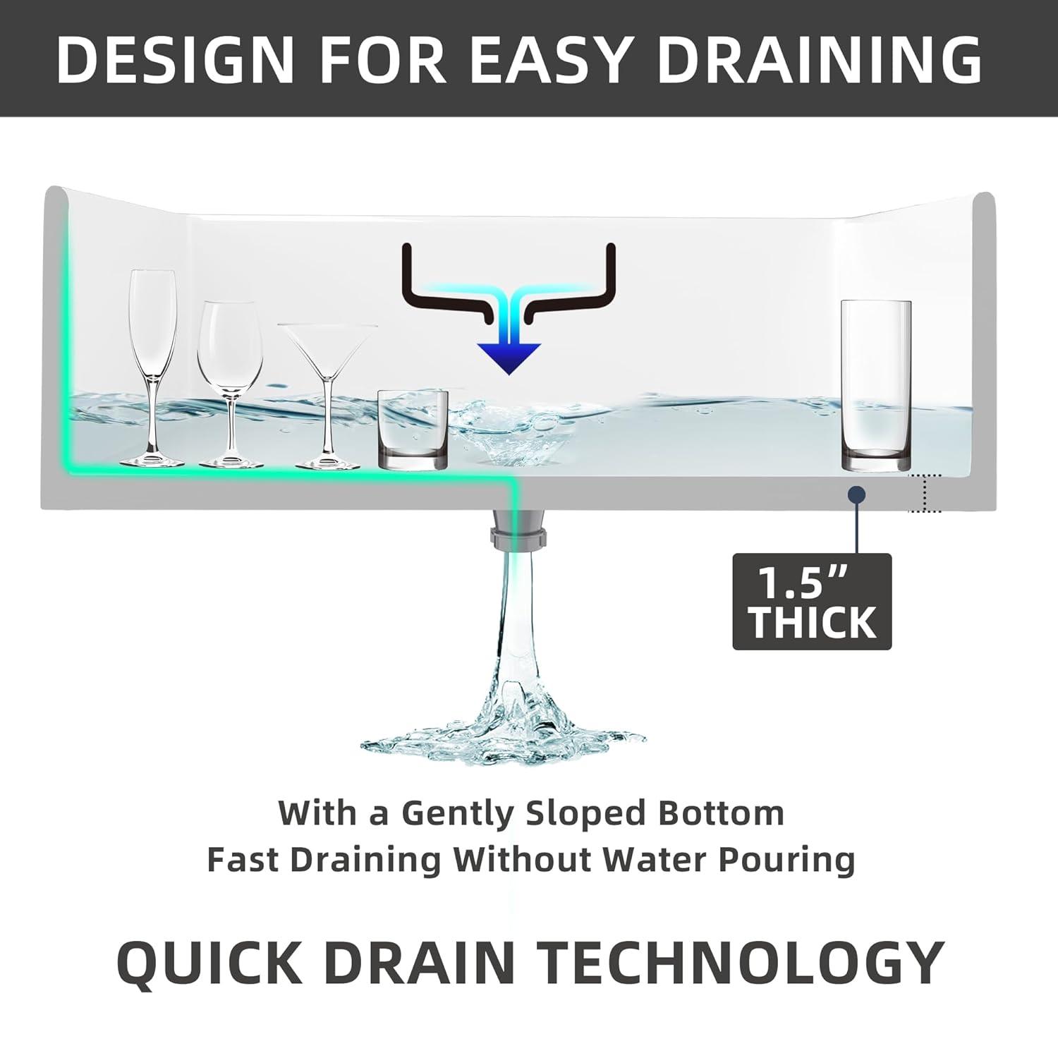 Small Farmhouse Sink 24 X18 White Fireclay Undermount Kitchen Sinks Deep Single Bowl Drop in Modern Apron Front Farm Sink For Kitchen with Protective Bottom Grid and Strainer